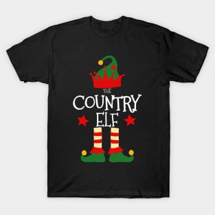 Country Elf Matching Family Group Christmas Party Pajamas T-Shirt